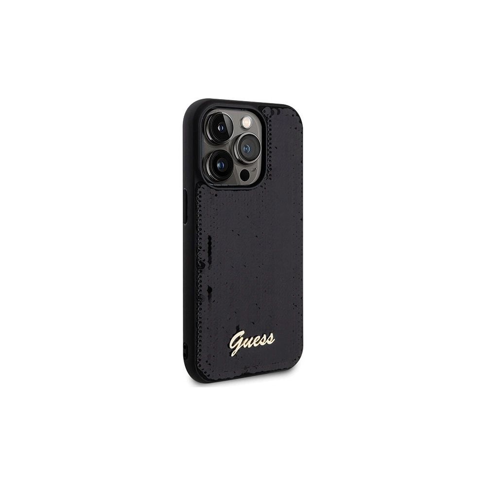 Hurtownia GSM - Etui Guess GUHCP13XPSFDGSK Apple iPhone 13 Pro Max hardcase Sequin Script Metal černý/black - GUE3065 - {ean13} - Hurt