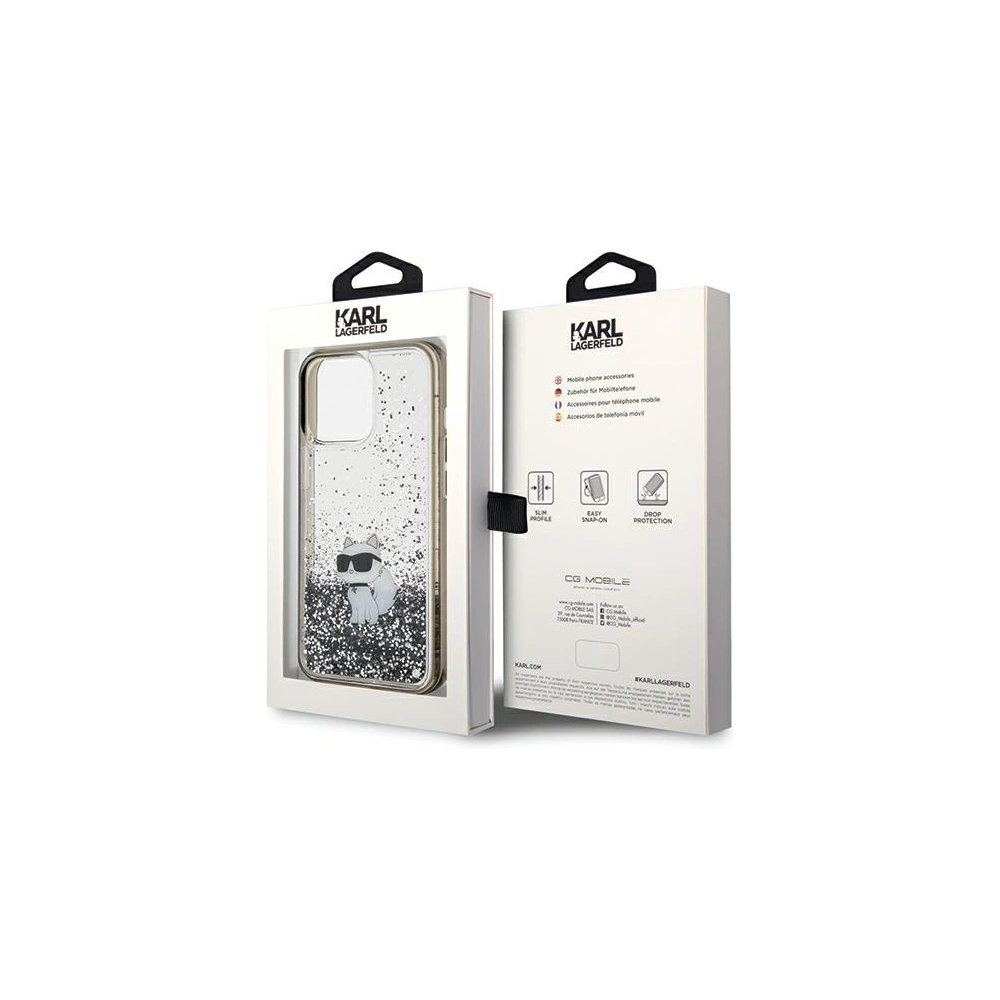 Hurtownia GSM - Etui Karl Lagerfeld KLHCP13XLKCNSK Apple iPhone 13 Pro Max hardcase Liquid Glitter Choupette průhledné - KLD1836 - {ean13} - Hurt