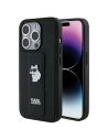 Etui Karl Lagerfeld KLHCP14LGSACHPK Apple iPhone 14 Pro kemény tok Gripstand Saffiano Choupette Pins fekete/black
