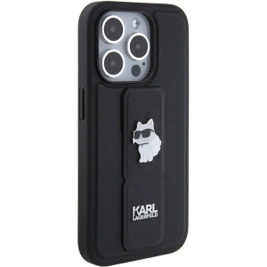 Hurtownia GSM - Etui Karl Lagerfeld KLHCP14LGSACHPK Apple iPhone 14 Pro hardcase Gripstand Saffiano Choupette Pins negru/black - KLD1837 - {ean13} - Hurt