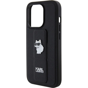 Hurtownia GSM - Etui Karl Lagerfeld KLHCP14LGSACHPK Apple iPhone 14 Pro hardcase Gripstand Saffiano Choupette Pins negru/black - KLD1837 - {ean13} - Hurt