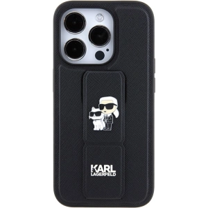 Hurtownia GSM - Etui Karl Lagerfeld KLHCP14LGSAKCPK Apple iPhone 14 Pro hardcase Gripstand Saffiano Karl&Choupette Pins negru/black - KLD1838 - {ean13} - Hurt