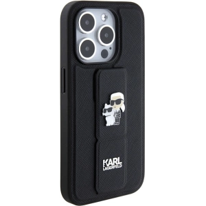 Hurtownia GSM - Etui Karl Lagerfeld KLHCP14LGSAKCPK Apple iPhone 14 Pro hardcase Gripstand Saffiano Karl&Choupette Pins negru/black - KLD1838 - {ean13} - Hurt
