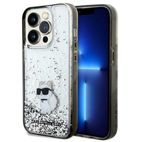 Karl Lagerfeld Distributor - 3666339164171 - KLD1839 - Karl Lagerfeld KLHCP14LLKCNSK Apple iPhone 14 Pro hardcase Liquid Glitter Choupette transparent - B2B homescreen