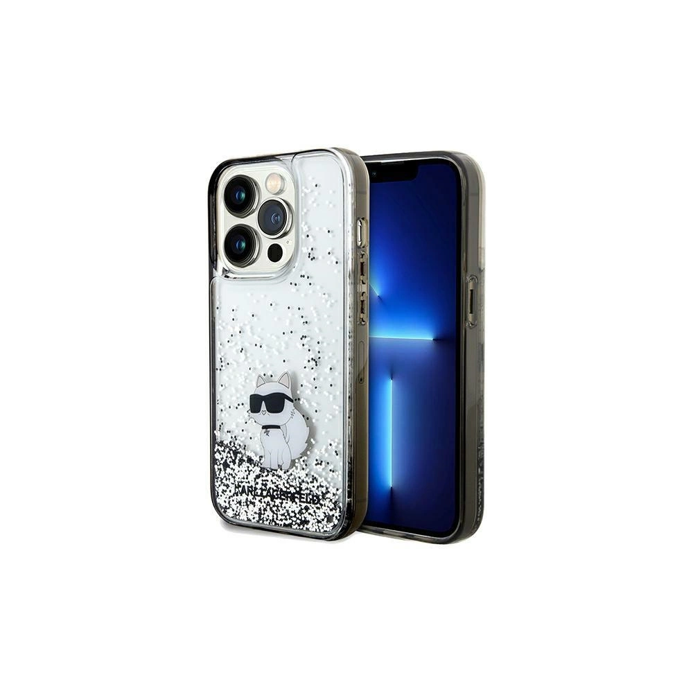 Hurtownia GSM - Etui Karl Lagerfeld KLHCP14LLKCNSK Apple iPhone 14 Pro hardcase Liquid Glitter Choupette průhledné - KLD1839 - {ean13} - Hurt