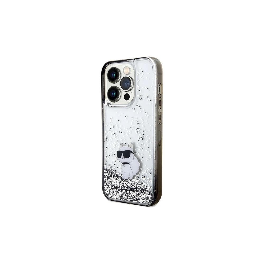 Hurtownia GSM - Case Karl Lagerfeld KLHCP14LLKCNSK Apple iPhone 14 Pro Hardcase Liquid Glitter Choupette transparent - KLD1839 - {ean13} - Hurt