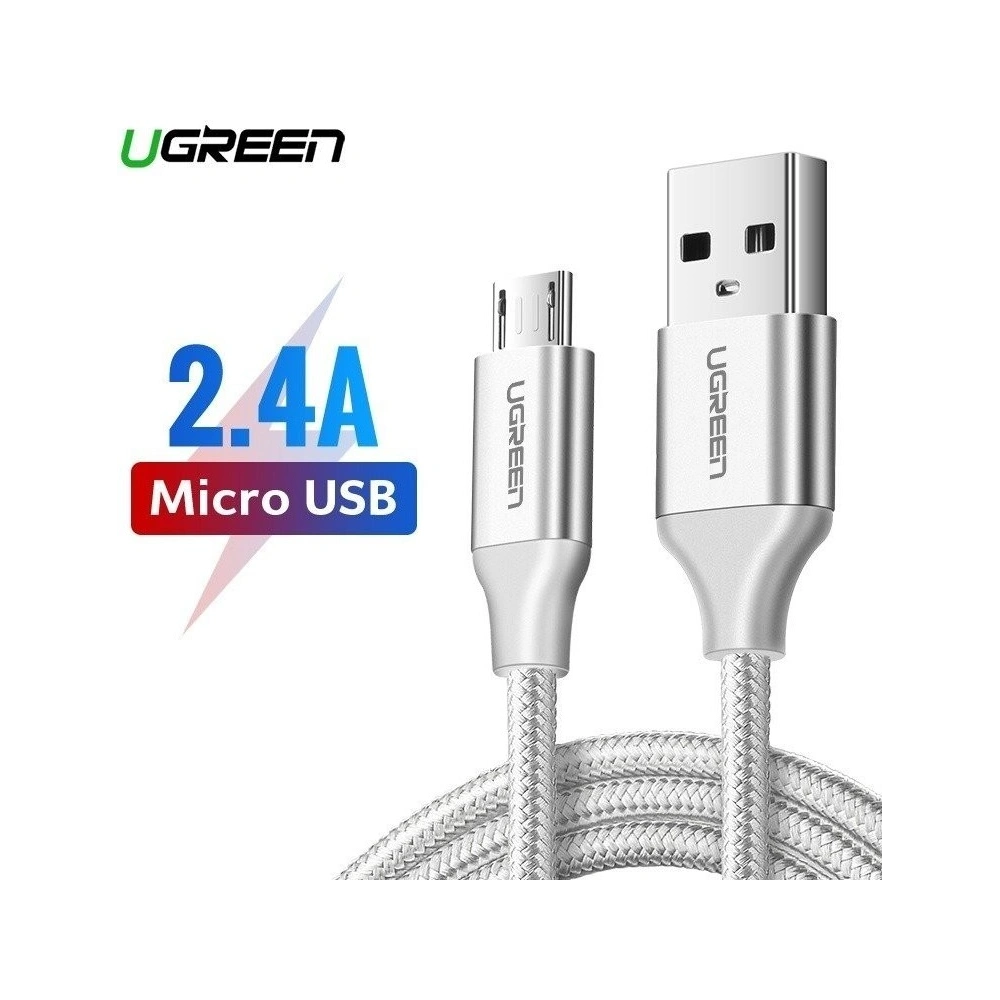Wholesale Micro USB Cable UGREEN QC 3.0 2.4A 0.25m White - UGR057WHT - {ean13} - Hurt