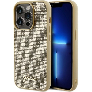 Hurtownia GSM - Etui Guess GUHCP14LPMSDGSD Apple iPhone 14 Pro hardcase Disco Metal Script auriu/gold - GUE3068 - {ean13} - Hurt