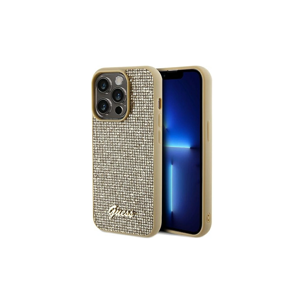 Hurtownia GSM - Etui Guess GUHCP14LPMSDGSD Apple iPhone 14 Pro hardcase Disco Metal Script auriu/gold - GUE3068 - {ean13} - Hurt