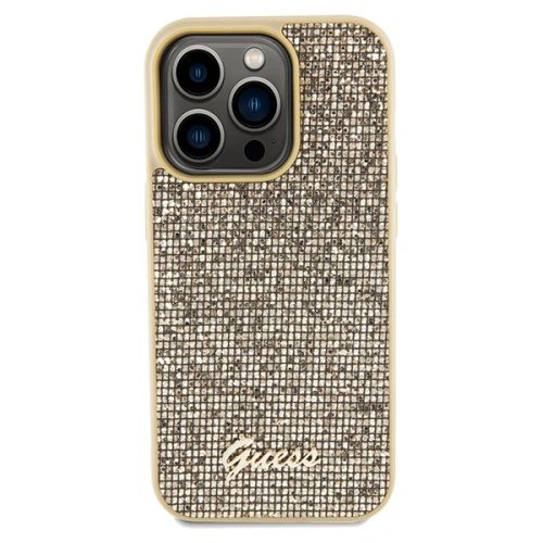 Etui Guess GUHCP14LPMSDGSD Apple iPhone 14 Pro hardcase Disco Metal Script złoty/gold