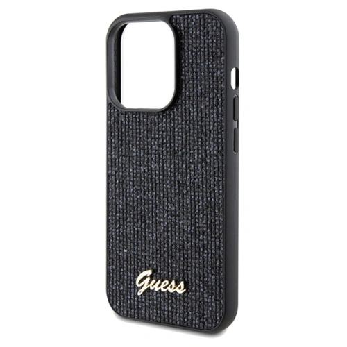 Etui Guess GUHCP14LPMSDGSK Apple iPhone 14 Pro hardcase Disco Metal Script czarny/black