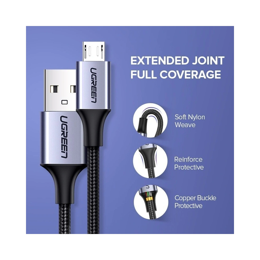 Wholesale Micro USB Cable UGREEN QC 3.0 2.4A 0.25m White - UGR057WHT - {ean13} - Hurt