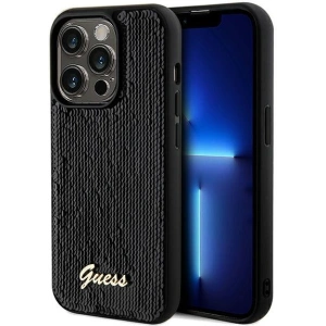 Hurtownia GSM - Etui Guess GUHCP14LPSFDGSK Apple iPhone 14 Pro hardcase Sequin Script Metal negru/black - GUE3071 - {ean13} - Hurt