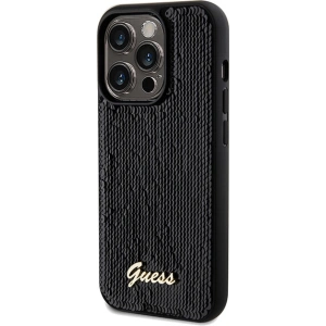 Hurtownia GSM - Etui Guess GUHCP14LPSFDGSK Apple iPhone 14 Pro hardcase Sequin Script Metal negru/black - GUE3071 - {ean13} - Hurt