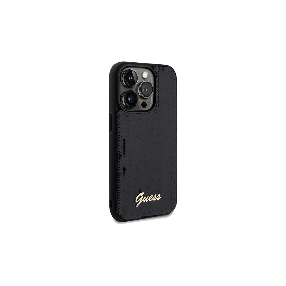 Hurtownia GSM - Etui Guess GUHCP14LPSFDGSK Apple iPhone 14 Pro hardcase Sequin Script Metal negru/black - GUE3071 - {ean13} - Hurt