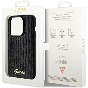 Hurtownia GSM - Etui Guess GUHCP14LPSFDGSK Apple iPhone 14 Pro hardcase Sequin Script Metal negru/black - GUE3071 - {ean13} - Hurt