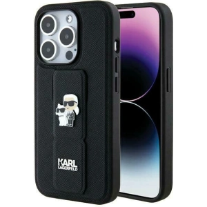 Etui Karl Lagerfeld KLHCP14XGSAKCPK Apple iPhone 14 Pro Max hardcase Gripstand Saffiano Karl&Choupette Pins czarny/black