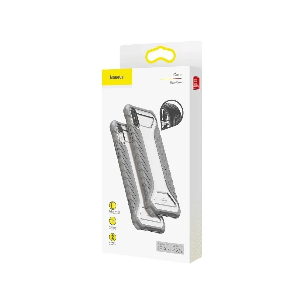 Hurtownia GSM - Etui rezistent Baseus Michelin Case pentru iPhone X / XS (gri) - BSU517GRY - {ean13} - Hurt