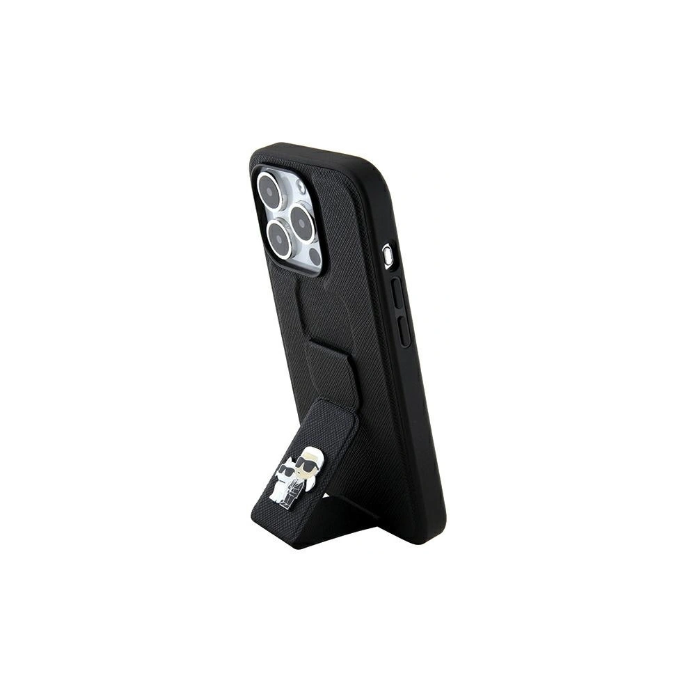 Hurtownia GSM - Case Karl Lagerfeld KLHCP14XGSAKCPK Apple iPhone 14 Pro Max Hardcase Gripstand Saffiano Karl&Choupette Pins schwarz/black - KLD1841 - {ean13} - Hurt