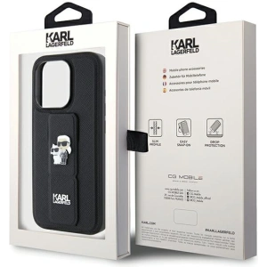 Etui Karl Lagerfeld KLHCP14XGSAKCPK Apple iPhone 14 Pro Max hardcase Gripstand Saffiano Karl&Choupette Pins czarny/black