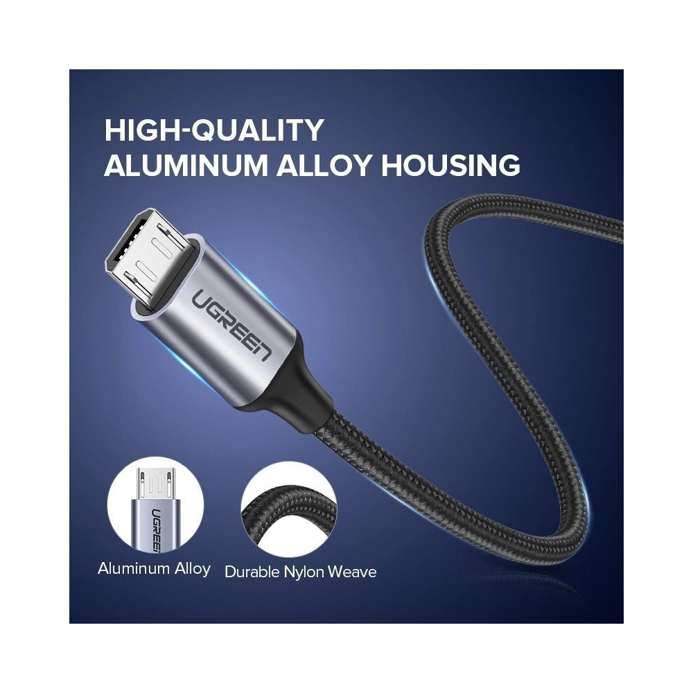 Wholesale Micro USB Cable UGREEN QC 3.0 2.4A 0.25m White - UGR057WHT - {ean13} - Hurt