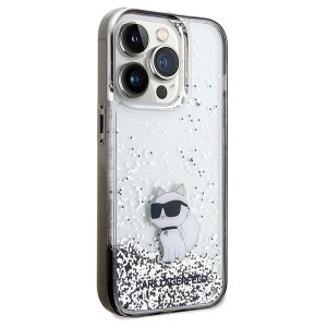 Etui Karl Lagerfeld KLHCP14XLKCNSK Apple iPhone 14 Pro Max hardcase Liquid Glitter Choupette transparent