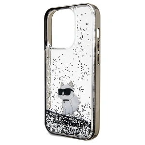 Etui Karl Lagerfeld KLHCP14XLKCNSK Apple iPhone 14 Pro Max hardcase Liquid Glitter Choupette transparent
