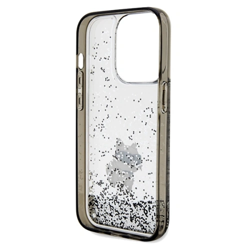 Etui Karl Lagerfeld KLHCP14XLKCNSK Apple iPhone 14 Pro Max hardcase Liquid Glitter Choupette transparent