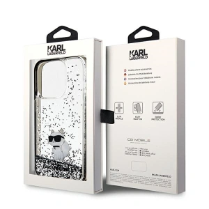 Etui Karl Lagerfeld KLHCP14XLKCNSK Apple iPhone 14 Pro Max hardcase Liquid Glitter Choupette transparent