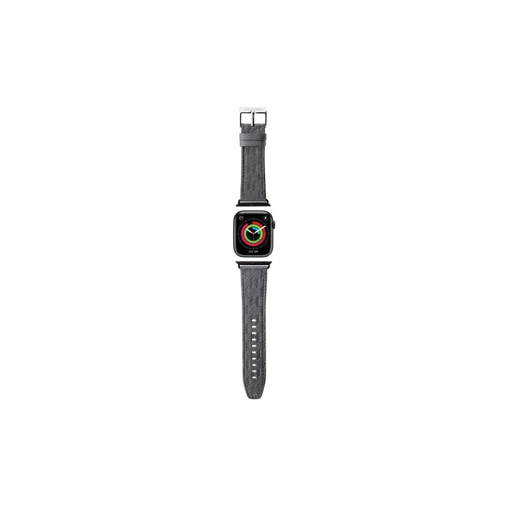 Hurtownia GSM - Pasek Karl Lagerfeld KLAWLSAKLHPG Apple Watch 4/5/6/7/SE/8/9/Ultra 44/45/49mm heveder Saffiano Monogram ezüst/silver - KLD1843 - {ean13} - Hurt