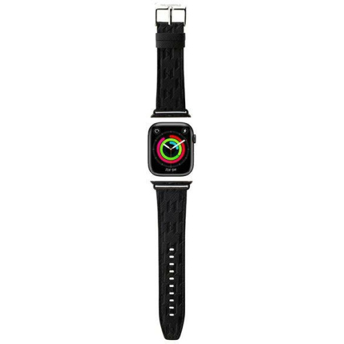 Karl Lagerfeld Distributor - 3666339127428 - KLD1844 - Karl Lagerfeld KLAWLSAKLHPK Apple Watch 4/5/6/7/SE/8/9/Ultra 44/45/49mm strap Saffiano Monogram black - B2B homescreen