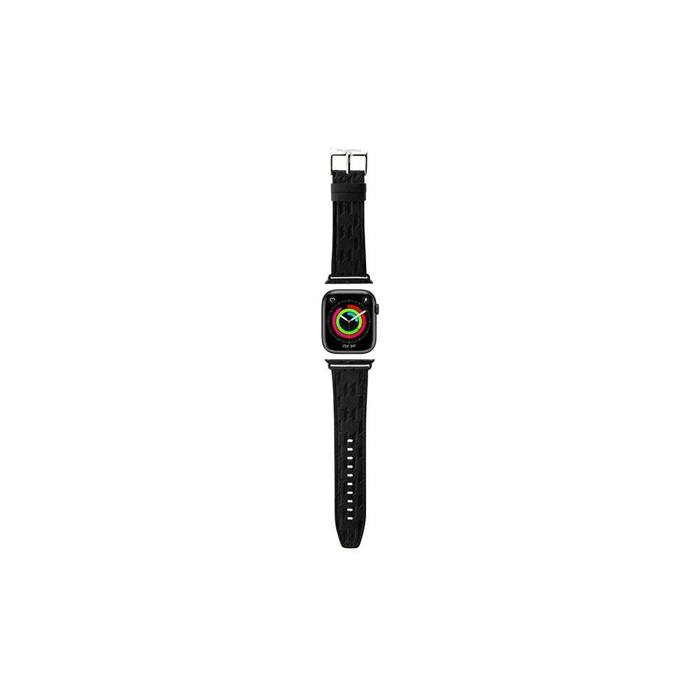 Hurtownia GSM - Pasek Karl Lagerfeld KLAWLSAKLHPK Apple Watch 4/5/6/7/SE/8/9/Ultra 44/45/49mm strap Saffiano Monogram czarny/black - KLD1844 - {ean13} - Hurt