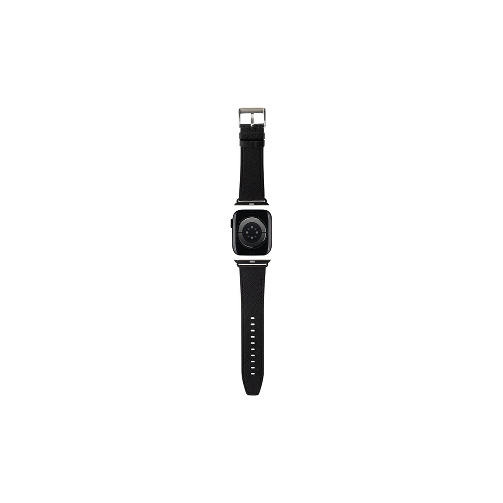 Hurtownia GSM - Pasek Karl Lagerfeld KLAWLSAKLHPK Apple Watch 4/5/6/7/SE/8/9/Ultra 44/45/49mm strap Saffiano Monogram czarny/black - KLD1844 - {ean13} - Hurt