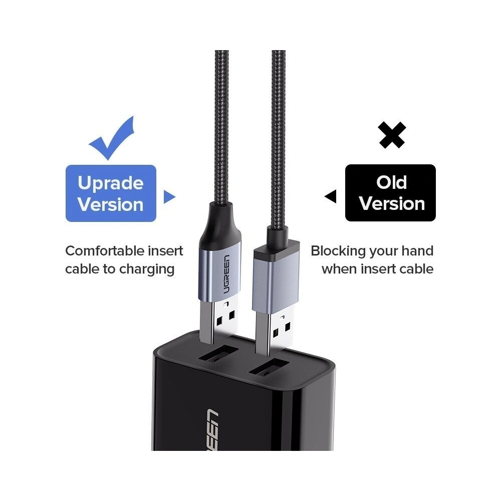 Hurtownia GSM - Kabel micro USB UGREEN QC 3.0 2.4A 0.5m (biały) - UGR060WHT - {ean13} - Hurt