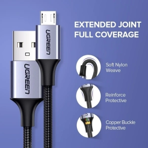 Kabel micro USB UGREEN QC 3.0 2.4A 0.5m (biały)