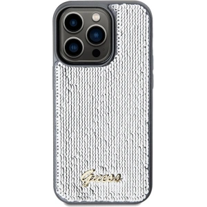 Hurtownia GSM - Etui Guess GUHCP14LPSFDGSS Apple iPhone 14 Pro hardcase Sequin Script Metal argintiu/silver - GUE3072 - {ean13} - Hurt