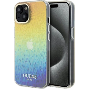 Etui Guess GUHCP14SHDECMI Apple iPhone 15 / 14 hardcase IML Faceted Mirror Disco Iridescent wielokolorowy