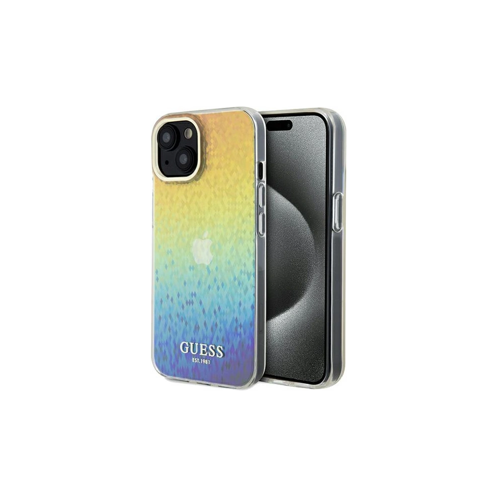 Hurtownia GSM - Etui Guess GUHCP14SHDECMI Apple iPhone 15 / 14 hardcase IML Faceted Mirror Disco Iridescent vícerozměrný - GUE3074 - {ean13} - Hurt