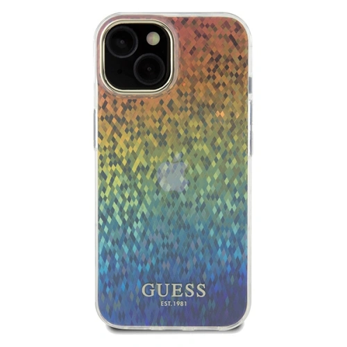 Etui Guess GUHCP14SHDECMI Apple iPhone 15 / 14 hardcase IML Faceted Mirror Disco Iridescent wielokolorowy
