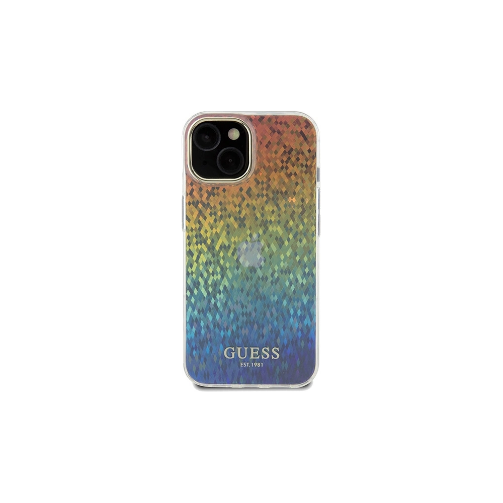 Hurtownia GSM - Etui Guess GUHCP14SHDECMI Apple iPhone 15 / 14 hardcase IML Faceted Mirror Disco Iridescent vícerozměrný - GUE3074 - {ean13} - Hurt