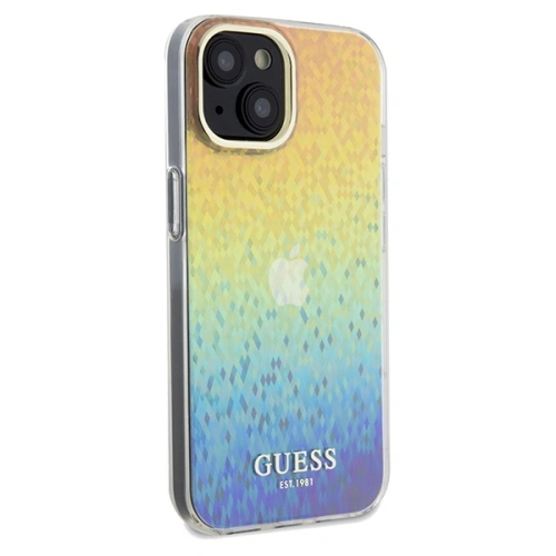 Etui Guess GUHCP14SHDECMI Apple iPhone 15 / 14 hardcase IML Faceted Mirror Disco Iridescent wielokolorowy