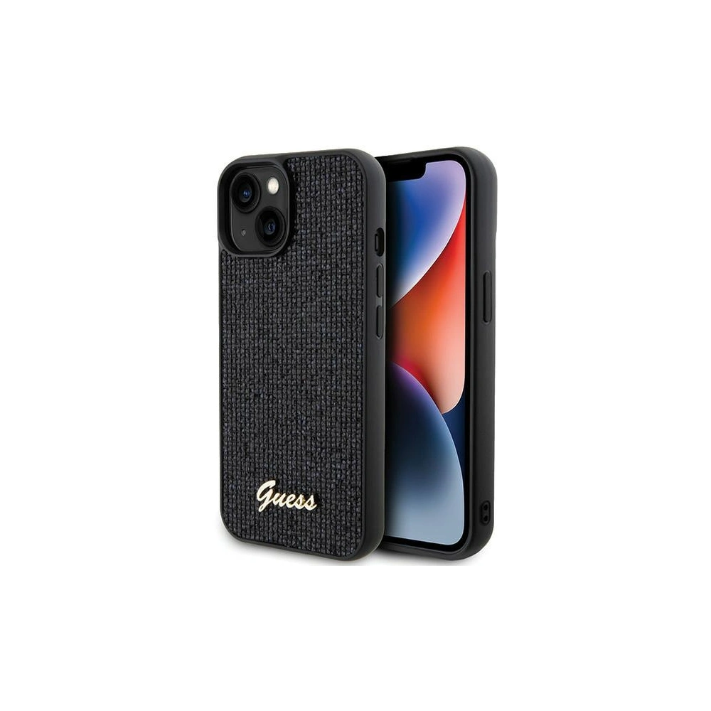 Hurtownia GSM - GEtui uess GUHCP14SPMSDGSK Apple iPhone 15 / 14 kemény tok Disco Metal Script fekete/black - GUE3075 - {ean13} - Hurt