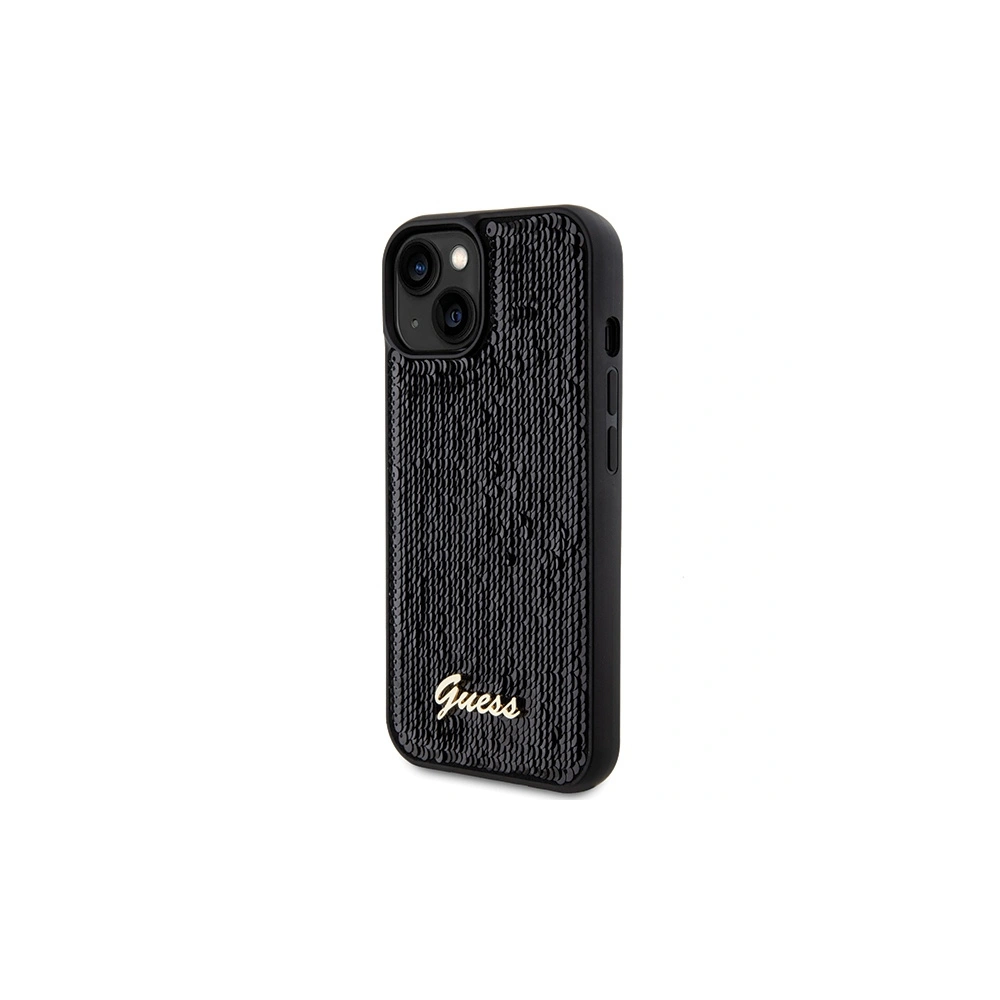 Hurtownia GSM - Etui Guess GUHCP14SPSFDGSK Apple iPhone 15 / 14 hardcase Sequin Script Metal černý/black - GUE3076 - {ean13} - Hurt