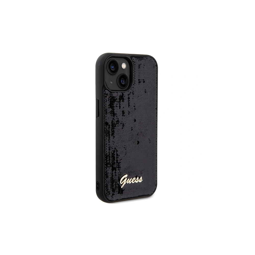 Hurtownia GSM - Etui Guess GUHCP14SPSFDGSK Apple iPhone 15 / 14 hardcase Sequin Script Metal černý/black - GUE3076 - {ean13} - Hurt