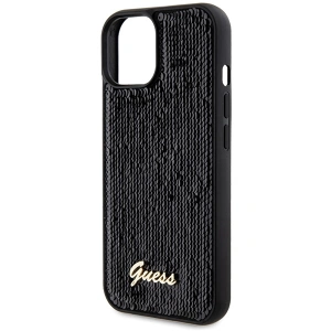 Etui Guess GUHCP14SPSFDGSK Apple iPhone 15 / 14 hardcase Sequin Script Metal czarny/black