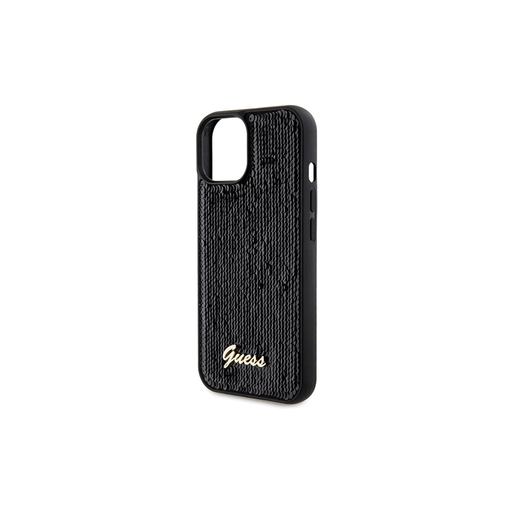 Hurtownia GSM - Etui Guess GUHCP14SPSFDGSK Apple iPhone 15 / 14 hardcase Sequin Script Metal černý/black - GUE3076 - {ean13} - Hurt