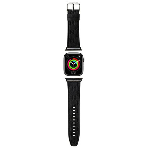 Karl Lagerfeld Distributor - 3666339127411 - KLD1846 - Karl Lagerfeld KLAWMSAKLHPK Apple Watch 4/5/6/7/SE/8/9 40/41mm strap Saffiano Monogram black - B2B homescreen