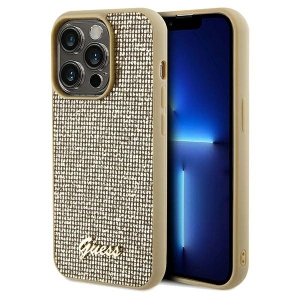 Hurtownia GSM - Case Guess GUHCP14XPMSDGSD Apple iPhone 14 Pro Max Hardcase Disco Metal Script gold - GUE3078 - {ean13} - Hurt