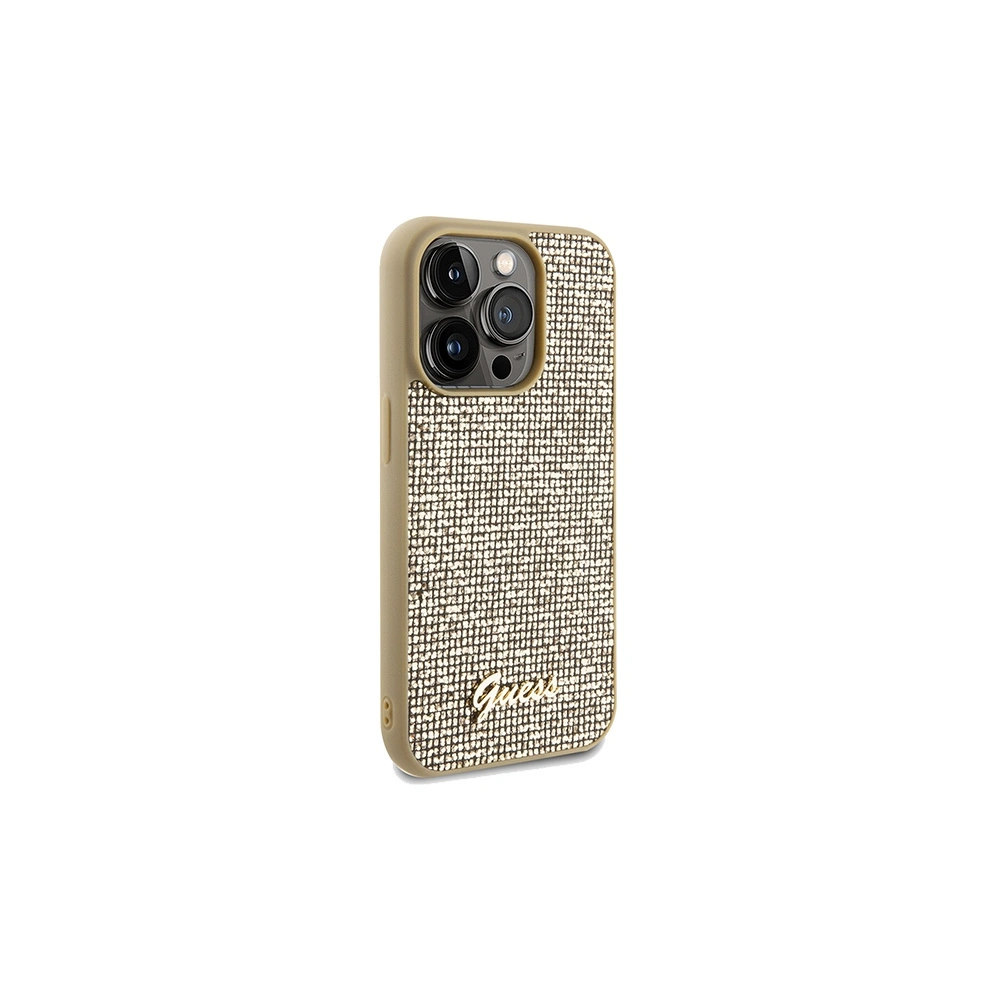 Hurtownia GSM - Case Guess GUHCP14XPMSDGSD Apple iPhone 14 Pro Max Hardcase Disco Metal Script gold - GUE3078 - {ean13} - Hurt