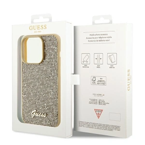 Guess GUHCP14XPMSDGSD Apple iPhone 14 Pro Max hardcase Disco Metal Script gold